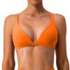 1Pc/3Pcs Women Deep V-Neck Sports Bras U-Shaped Back Sport Bras Padded Strappy Crop Open Back Low Impact Bras Sexy Fitness Tank Tops with Removable Pa