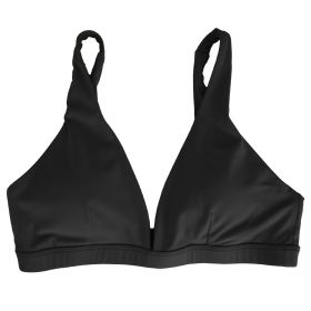 1Pc/3Pcs Women Deep V-Neck Sports Bras U-Shaped Back Sport Bras Padded Strappy Crop Open Back Low Impact Bras Sexy Fitness Tank Tops with Removable Pa (Color: Black, size: L)