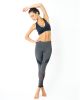 Helo Racerback V-Neck Athletic Sports Bra - Black