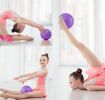 6-Inch Pilates Exercise Ball for Yoga, Barre, Fitness & Physical Therapy Squishy Balance Ball for Home Workouts Includes Pump for Easy Inflation