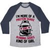 I'M MORE OF A PROTEIN SHAKE AND RUNNING SHOES KINDA OF GIRL UNISEX TRI-BLEND BASEBALL TEE