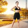 1Pc/3Pcs Women Deep V-Neck Sports Bras U-Shaped Back Sport Bras Padded Strappy Crop Open Back Low Impact Bras Sexy Fitness Tank Tops with Removable Pa