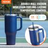 40 oz Insulated Water Bottle, Stainless Steel Sports Coffee Cup with Lid, Handheld Travel Coffee Mug Double Walled, Camping Hydration Flask Leakproof