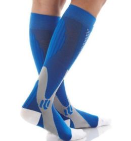Compression Socks For Men&Women Best Graduated Athletic Fit For Running Flight Travel Boost Stamina Circulation&Recovery Socks (Option: Blue 6PC-S M)