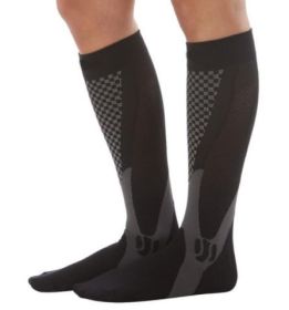 Compression Socks For Men&Women Best Graduated Athletic Fit For Running Flight Travel Boost Stamina Circulation&Recovery Socks (Option: Black 3PC-L XL)