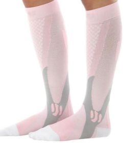 Compression Socks For Men&Women Best Graduated Athletic Fit For Running Flight Travel Boost Stamina Circulation&Recovery Socks (Option: Pink 6PC-S M)